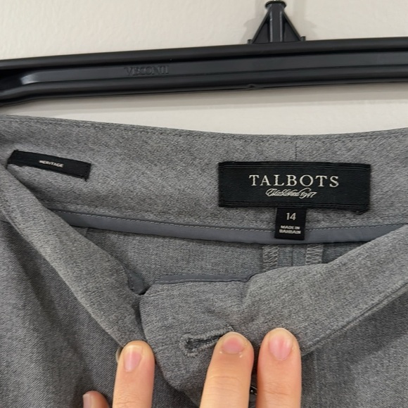 Talbots heritage gray trouser straight leg pants - Picture 3 of 5